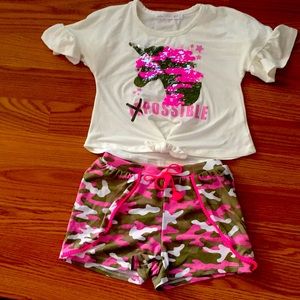 Shirt and shorts never worn